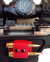 2 Round Quiver for 6mm, 6.5 & .308 Calibers.  Attach to rifle near ejection port by dual lock velcro