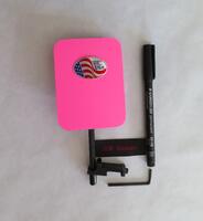 Rifle Mounted Ballistics D.O.P.E. Card in Hot Pink