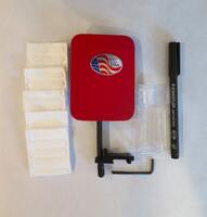 Included w/purchase: DOPE Card, picatinny billet mount w/allen key plus pen, bottle, cleaning pads 