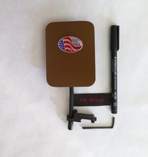 Ballistics D.O.P.E. Card (2.5x3.5) in Coyote Brown-Picatinny Mount
