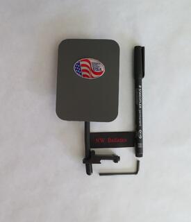 Ballistics D.O.P.E. Card (2.5x3.5) in Gunmetal Grey-Picatinny Mount