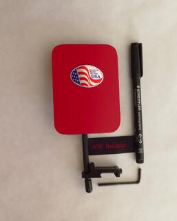 Ballistics D.O.P.E. Card (2.5x3.5) in EMS Red-Picatinny Mount