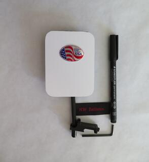 Ballistics D.O.P.E. Card (2.5x3.5) in Blizzard White-Picatinny Mount
